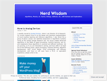 Tablet Screenshot of nerdwisdom.com